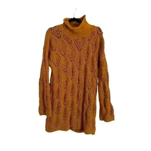 Vintage One Size Grunge Chunky Cable Knit Sweater Dress